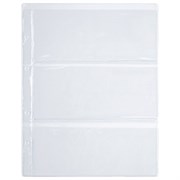 Листы-вкладыши для альбома "OPTIMA" на 3 боны (купюры), КОМПЛЕКТ 10 шт., 200х250 мм, ПВХ, STAFF, 238082