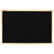 Доска для мела магнитная 60х90 см, черная, деревянная рамка, BRAUBERG "Wood", 238804