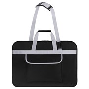 Сумка для художника СУПЕР РАЗМЕР А2+ (62 см х 45 см), чёрная, накладной карман, BRAUBERG ART CLASSIC, 272986