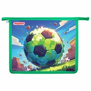 Папка для тетрадей ПИФАГОР А5, 1 отделение, пластик, на молнии, "Football match", 273329