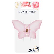 Краб для волос 8,5 см, матовый, розовый, MONTE VITA (МОНТЕ ВИТА), 457015
