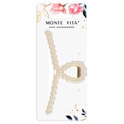 Краб для волос 13 см, жемчужный, MONTE VITA (МОНТЕ ВИТА), 457020