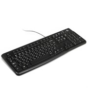 Клавиатура проводная LOGITECH K120, USB, 104 клавиши, черная, 920-002522