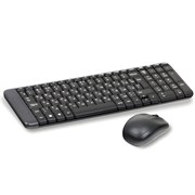 Набор беспроводной LOGITECH Wireless Desktop MK220, клавиатура, мышь 2 кнопки + 1 колесо-кнопка, черный, 920-003236