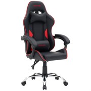 Кресло компьютерное CROMEX (КРОМЕКС) "Joker GM-125", две подушки, экокожа, черное/красное, 532954