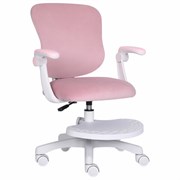 Кресло детское с подставкой для ног BRABIX "Sky MG-206", велюр, розовое, 533154