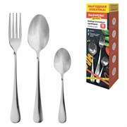 Набор столовых приборов STANDARD 18 шт., 6 персон, серебристый, нержавеющая сталь, DASWERK (ДАСВЕРК), 609074