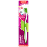 Зубная щетка средней жесткости, LAIMA DENT "MASSAGER", с массажными щетинками, 609318