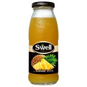Сок ананасовый SWELL с мякотью в стеклянной бутылке 0,25 л, для детского питания, 4040207350