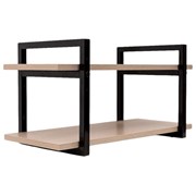 Полка BRABIX "SMART WS-002", 580х290х300 мм, ЛОФТ, 2 полки, металл/ЛДСП ясень шимо светлый, 641951