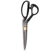 Ножницы портновские 240 мм, КЛАССИЧЕСКИЕ, черные, ручки с силиконовым покрытием, ОСТРОВ СОКРОВИЩ, 665598