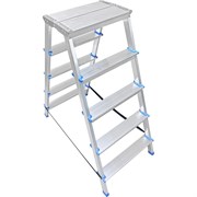 Двусторонняя алюминиевая стремянка LadderBel STR2-AL-5EP