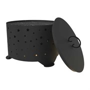 Комплект костровая чаша с решеткой гриль и крышкой пламегасителем FIRE-HOUSE звезды диаметр 50 с плоским дном