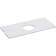 Столешница Lemark OLIVIA 100 см, под 1 раковину, из стекла, цвет: белый