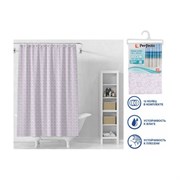 Штора для ванной комнаты PERFECTO LINEA Secret 180x180, с кольцами, розы