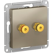 Двухместная аудиорозетка Systeme Electric AtlasDesign