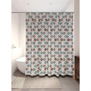 Штора для ванной PRIMANOVA Dots (чёрно-серый)