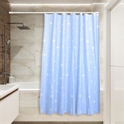 Штора для ванной Сантис peva pv-127 (звезды) 75 gsm 180x180 см