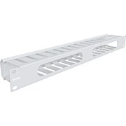 Кабельный горизонтальный организатор NTSS с крышкой, крепление 19 1U, глубиной 45мм, металл, серый RAL 7035