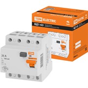 Узо TDM ELECTRIC ВД1-63 4Р, 25 А, 100 мА