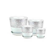 Комплект горшков для цветов Сады Аурики РС107 Роспись бутон