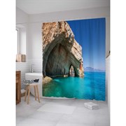 Шторка-занавеска для ванной JoyArty Греческие гроты Закинф