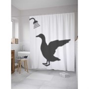 Шторка-занавеска для ванной JoyArty Гусь в душе