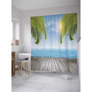 Шторка-занавеска для ванной JoyArty Мост вдоль моря