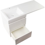 Подвесная тумба Style Line Даллас 120, Люкс белая, PLUS, ЭМАЛЬ