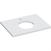 Столешница Lemark MIANO 60 см, из стекла, цвет: белый