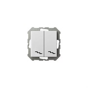 Двухклавишный проходной выключатель LIREGUS Эпсилон IP6+6 10-001-01 E/B