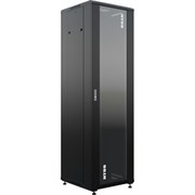 Напольный универсальный серверный шкаф NTSS NTSSR 42U 600x600мм, 4 профиля 19, двери стекло и сплошная металл, боковые стенки съемные, регулируе