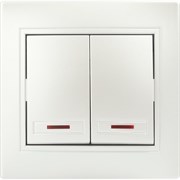 Двухклавишный выключатель INTRO Plano