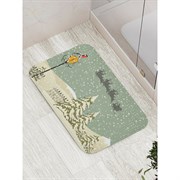 Противоскользящий коврик для ванной, сауны, бассейна JoyArty Санта в пути