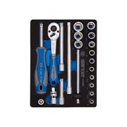 Ложемент для набора торцевых головок 1/4" с принадлежностями 2524MRV KING TONY 85252432B