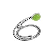 Набор для душа ZEIN шланг 150 см, держатель, лейка 5 режимов, зеленый/хром