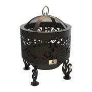 Комплект: костровая чаша с крышкой искрогасителем FIRE-HOUSE ажурная диаметр 60 см коническое дно