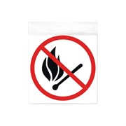 Наклейка Контур Лайн Запрещается пользоваться открытым огнем круг