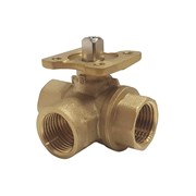 Трехходовой латунный шаровой кран TECHNO 3015A