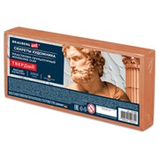 Пластилин скульптурный ТВЕРДЫЙ ТЕРРАКОТОВЫЙ "Секреты художника", 1 кг, BRAUBERG ART, 107488