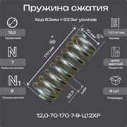 Пружина Пружины.рф 12.0-70-170-7-9-Ц12ХР