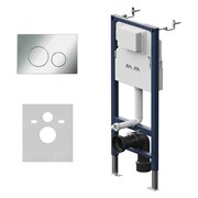 Инсталляция для подвесного унитаза AM.PM PrimeFit с клавишей PrimeFit L, хром глянцевый