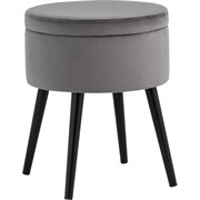 Пуф Стул Груп Клайс с ящиком для хранения, велюр серый