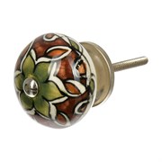 Керамическая ручка для мебели BlumenHaus Индийский узор