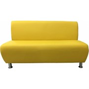 Двухместная секция дивана Мягкий Офис желтая