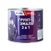 Грунт-эмаль Pufas 3 в 1 черная (мат.) Decoself (1,9кг)