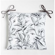 Сидушка на стул Доляна Plant leaves 42x42 см, 100% хлопок, рогожка 164 г