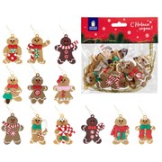 Украшение ёлочное "Пряничные человечки", 12 шт., 7 см, ЗОЛОТАЯ СКАЗКА, 592146