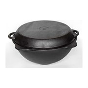 Чугунный казан Davr Metall казан12(плоск)+крыш(сков)12л