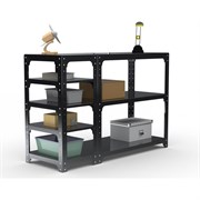 Стол-верстак ООО Металекс KIT 950х1200х600 мм, с боковыми полками, черный